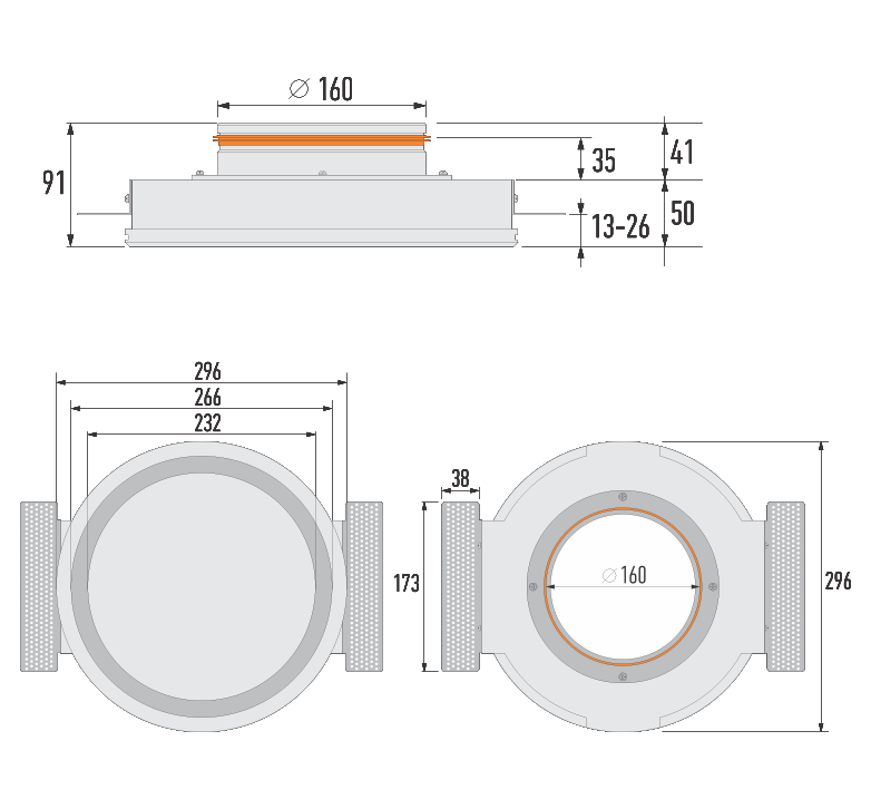 Difuzor adaptat Rondo 160