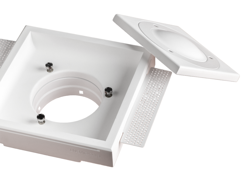 Difuzor dreptunghiular din ghips fără cadru pentru tavan rigips Ergovent Kvadro D100 3 Difuzor ceramic dreptunghiular incastrat in rigips pentru ventilatie 03