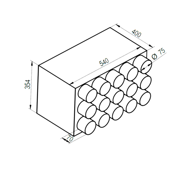 Distribuitor axial 15x75 racord DN200 1