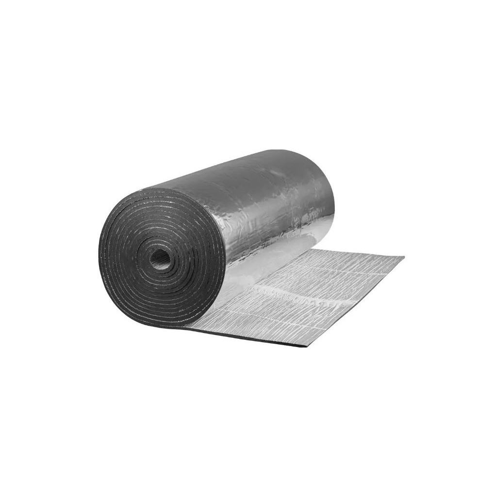 Plăci roluite adezivate de 6 mm, 45 m2 per rola (pentru izolație tubulatură ventilație)