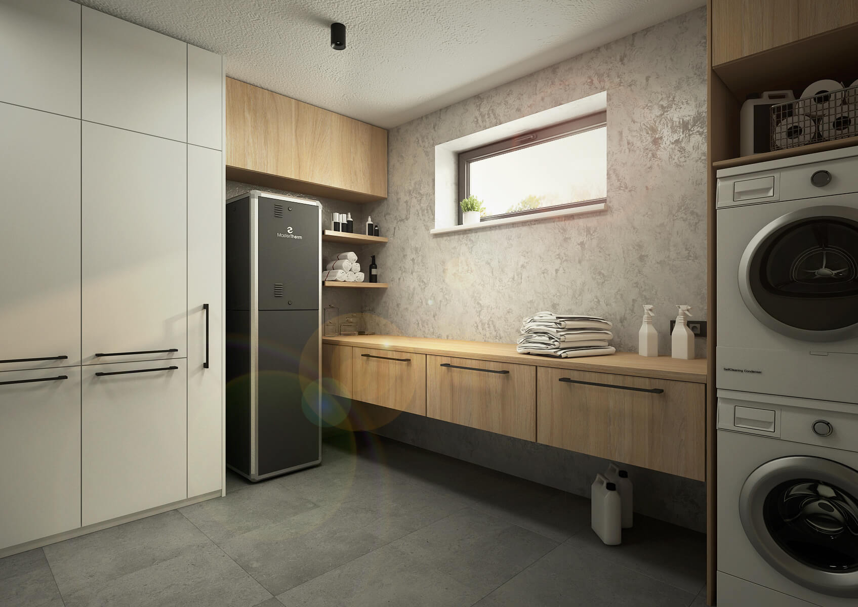 Pompă de căldură sol-apă pentru case și apartamente AquaMaster 17-22 ICP Combi P agent R290 5 Pompa de cadura sol apa rezidentiala aquamaster inverter combi p 4