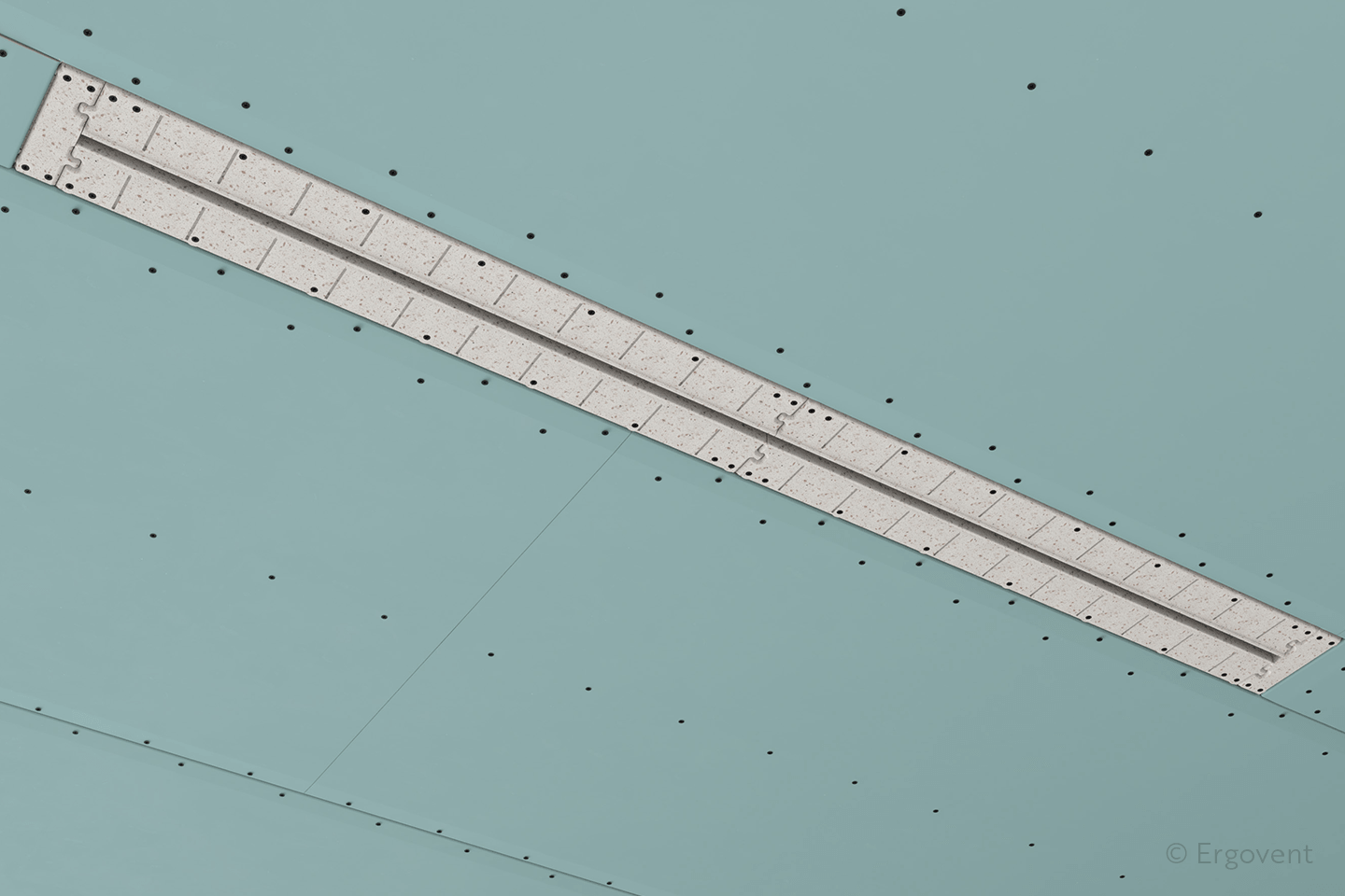 Difuzor liniar de ventilație fără cadru (încastrat în rigips) ERGOVENT LINEO PRO CONDI 125, 1050×20, racord 2×D125 6 6 ERGOVENT LINEO PRO 125 PUZZLE 1S