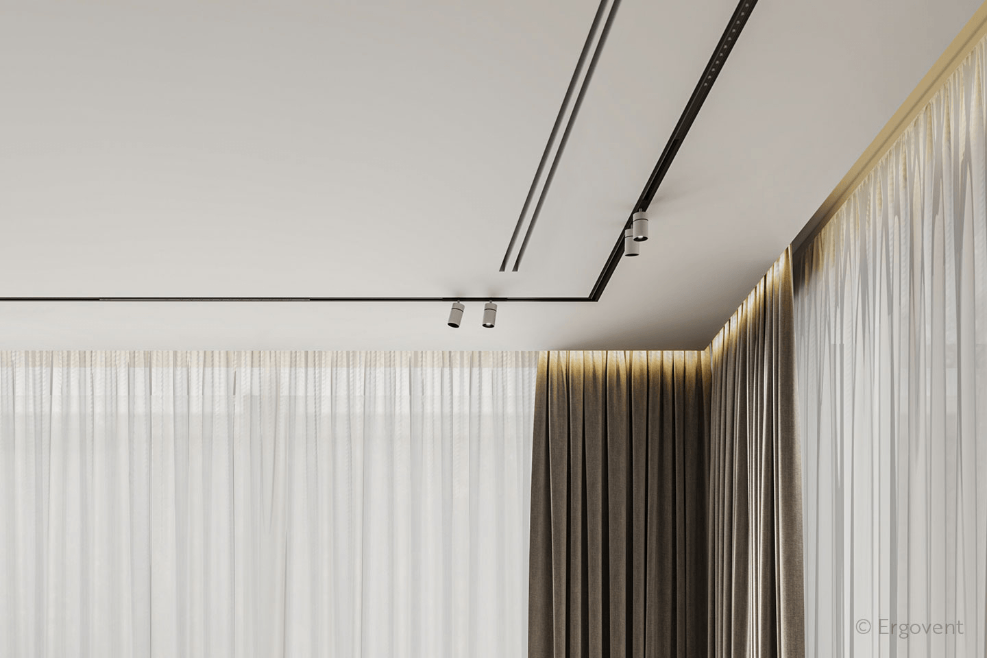 Difuzor liniar de ventilație fără cadru cu 2 fante (încastrat în rigips), ERGOVENT LINEO-PRO CONDI 125, 2×1050×20, racord 2xD125 6 6 ERGOVENT LINEO PRO 125 PUZZLE 2S