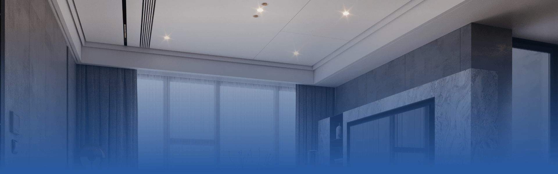 Difuzor liniar de ventilație fără cadru cu 2 fante (încastrat în rigips), ERGOVENT LINEO-PRO CONDI 125, 2×1050×20, racord 2xD125 161 Difuzor liniar de ventilație fără cadru Ergovent Lineo 1